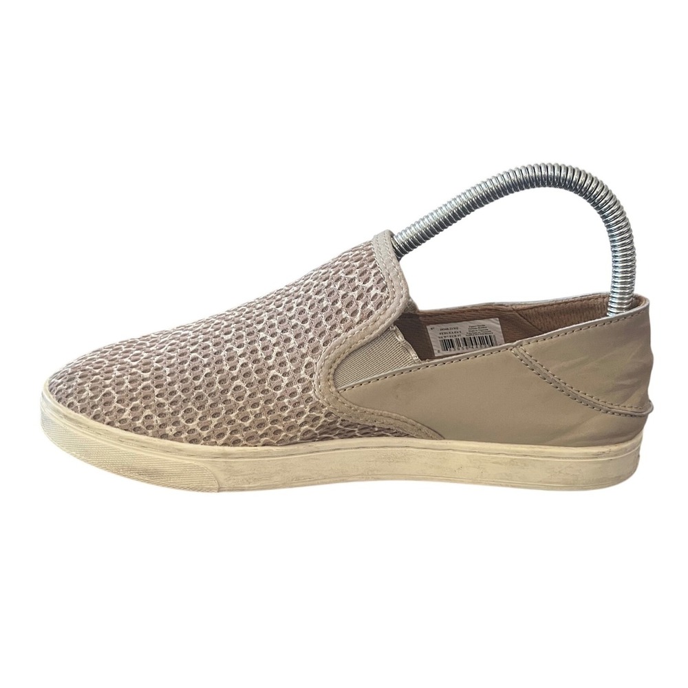 Oluka Womens Slip On Sneakers Tan Leopard Print Mesh Comfort Casual Shoes Sz 7 - Picture 6 of 14